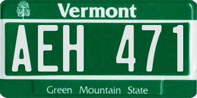 VT license plate AEH471