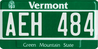 VT license plate AEH484