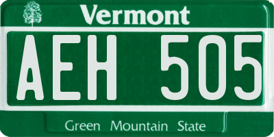 VT license plate AEH505