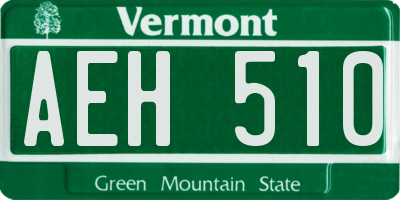 VT license plate AEH510