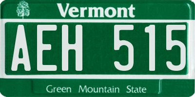 VT license plate AEH515