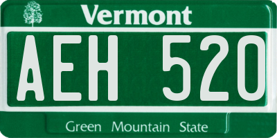 VT license plate AEH520