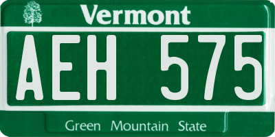 VT license plate AEH575