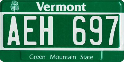 VT license plate AEH697