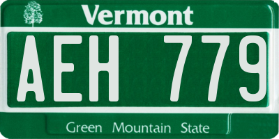 VT license plate AEH779