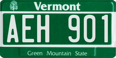 VT license plate AEH901