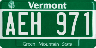 VT license plate AEH971