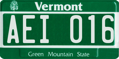 VT license plate AEI016