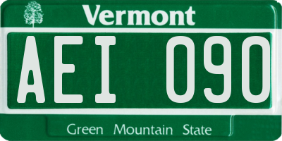 VT license plate AEI090
