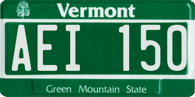 VT license plate AEI150