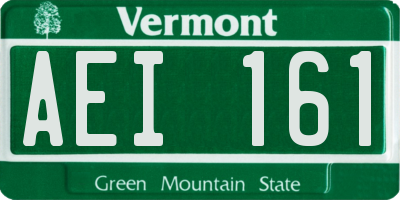 VT license plate AEI161