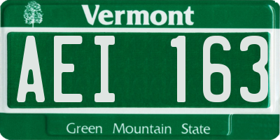 VT license plate AEI163