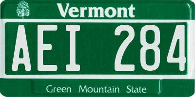 VT license plate AEI284