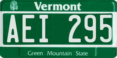 VT license plate AEI295