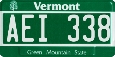 VT license plate AEI338