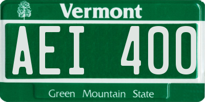 VT license plate AEI400