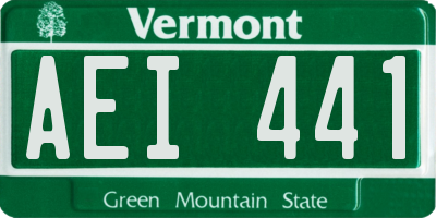 VT license plate AEI441