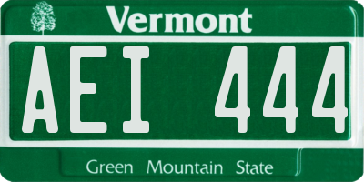 VT license plate AEI444
