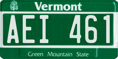 VT license plate AEI461