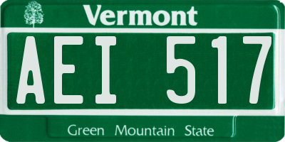 VT license plate AEI517