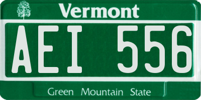 VT license plate AEI556