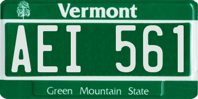 VT license plate AEI561