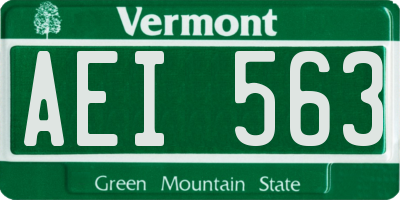 VT license plate AEI563