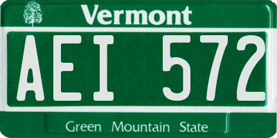 VT license plate AEI572