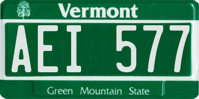 VT license plate AEI577