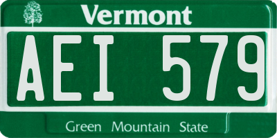 VT license plate AEI579