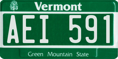 VT license plate AEI591