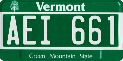 VT license plate AEI661