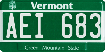 VT license plate AEI683