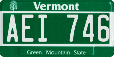 VT license plate AEI746