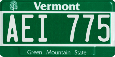VT license plate AEI775