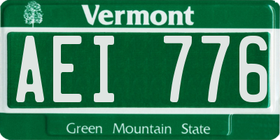 VT license plate AEI776
