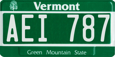 VT license plate AEI787