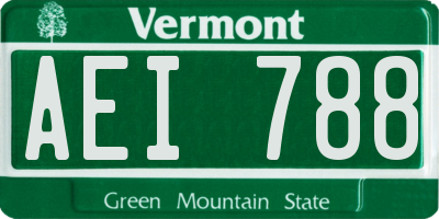 VT license plate AEI788