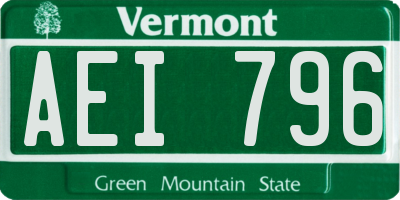 VT license plate AEI796