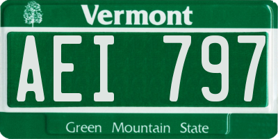VT license plate AEI797