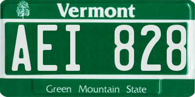VT license plate AEI828