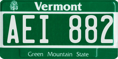 VT license plate AEI882