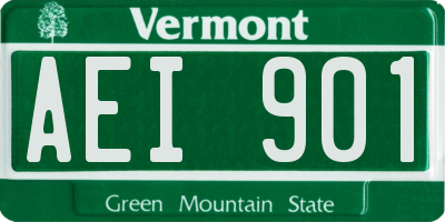 VT license plate AEI901