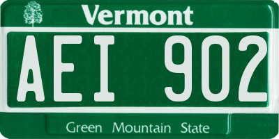 VT license plate AEI902