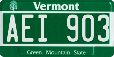 VT license plate AEI903