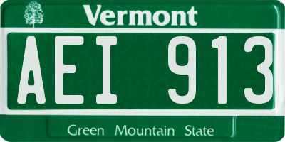 VT license plate AEI913