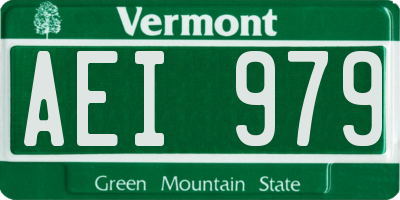 VT license plate AEI979
