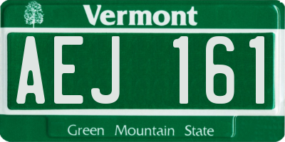 VT license plate AEJ161
