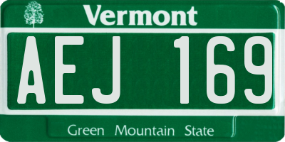VT license plate AEJ169