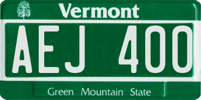 VT license plate AEJ400